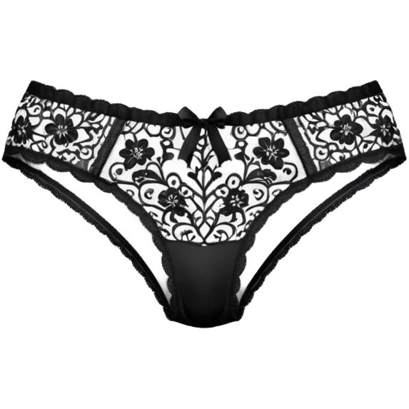 Black lace underwear emoji