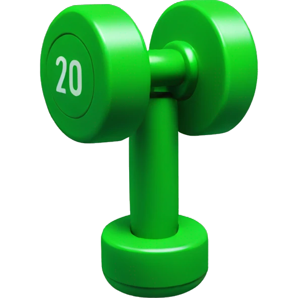 Green dumbbells emoji