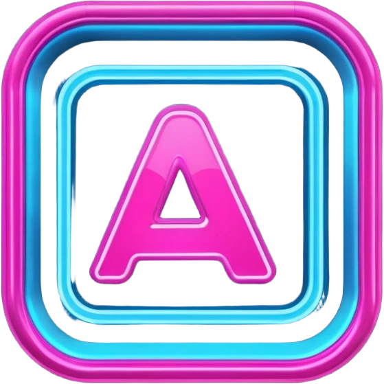 Neon Sign – Bright pink-blue glowing sign, futuristic font.
 emoji