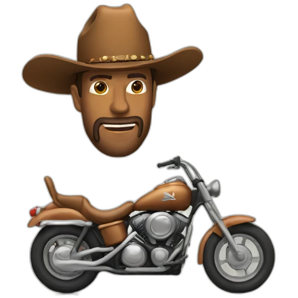 Cowboy bike emoji
