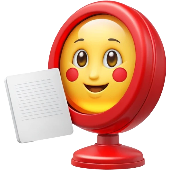  Create an emoji-style alert icon for a crime notification: a siren light with a small document or warning triangle. Bright, modern emoji design emoji