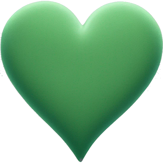Sage green heart emoji