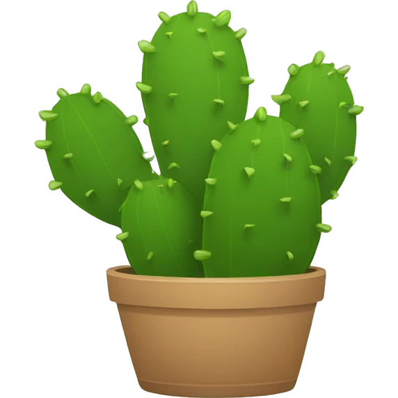 single flat Nopal without pot emoji