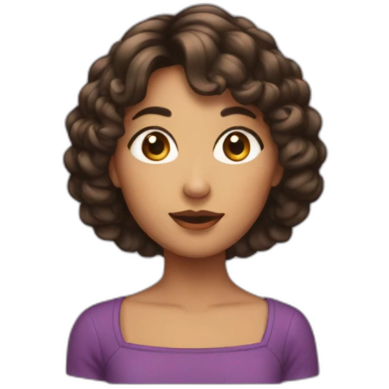 Fille cheveux court emoji
