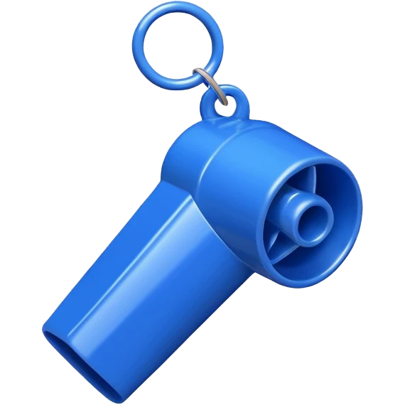 whistle in blue emoji