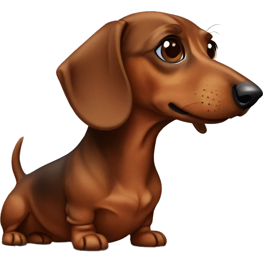 brown dachshund emoji
