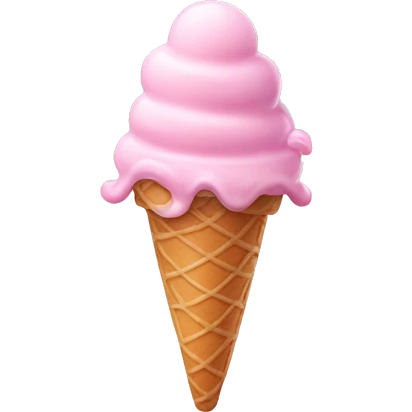 cute pink aesthetic ice cream emoji