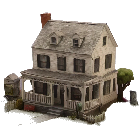 Detailed Town diorama from Beetlejuice movie emoji
