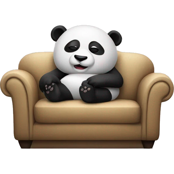 Panda lazy on couch emoji