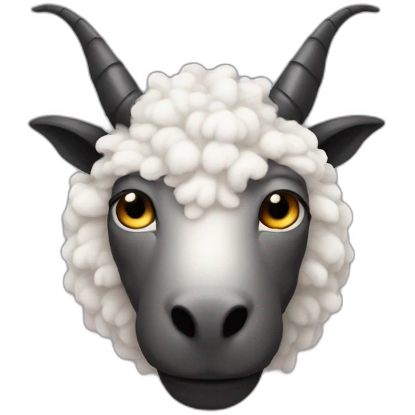 Dark dragon, slip on a sheep emoji
