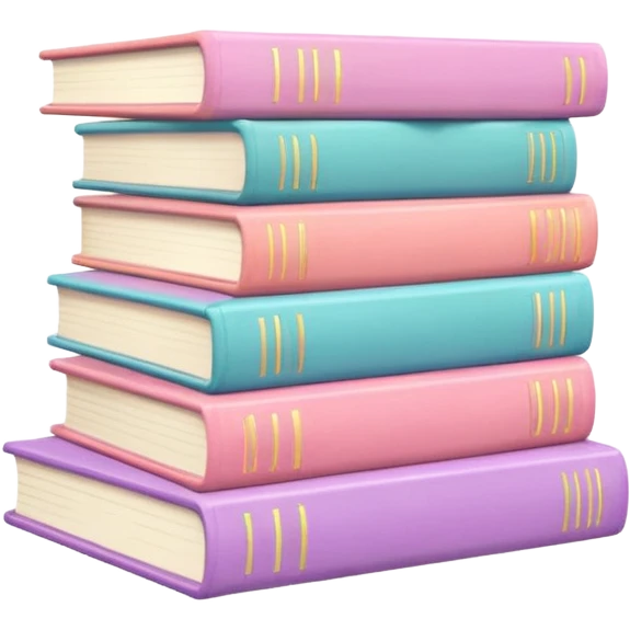 stack of pastel pink stack of Language learning books emoji