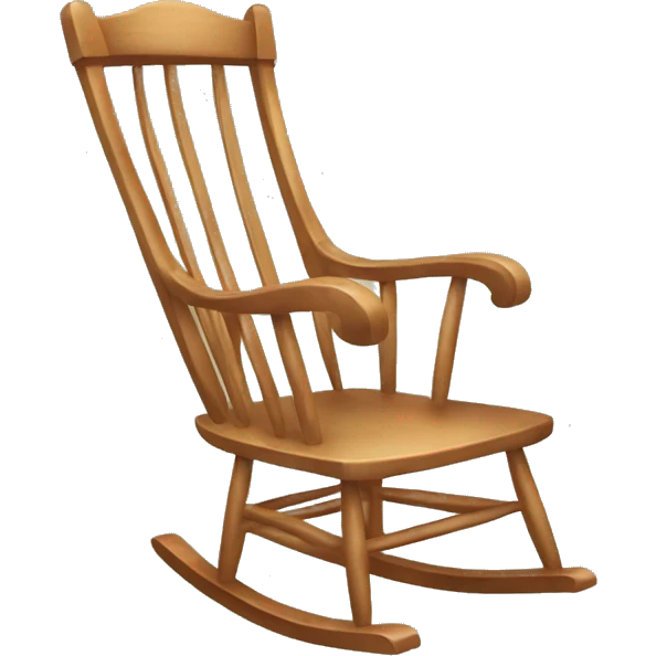 aesthetic Wooden Rocking Chair emoji