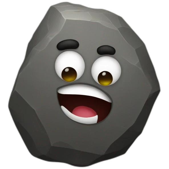 big popo on a rock emoji