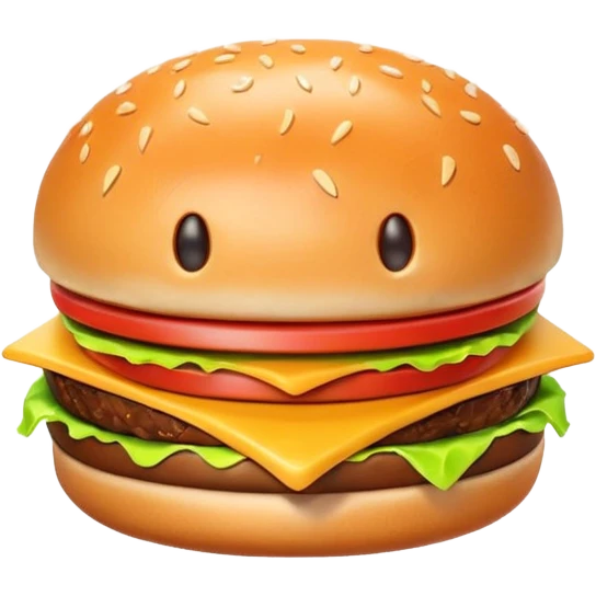 3D emoji of a bitten burger, first bite achievement, cute and modern, soft lighting, glossy, isolated, no background, mobile app icon
 emoji