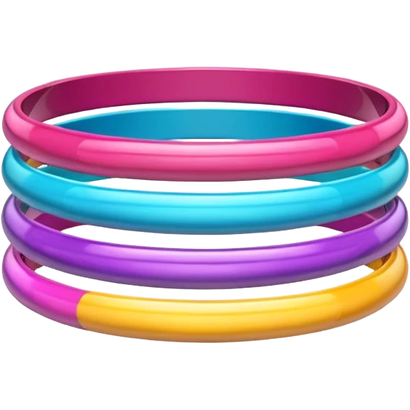 Cute colorful bangles emoji