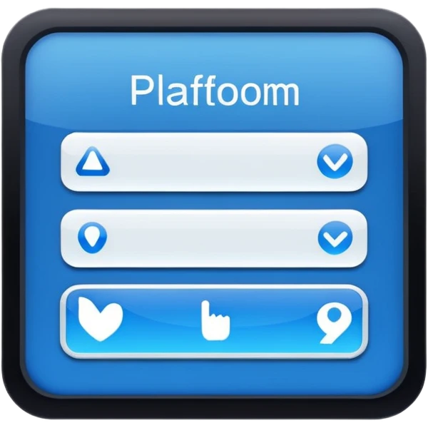 Platform Board – blue text display. emoji