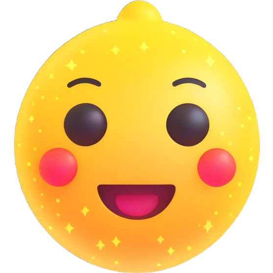 AI sparkle emoji, glowing, futuristic, simple emoji