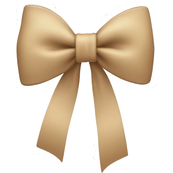 Beige bow emoji