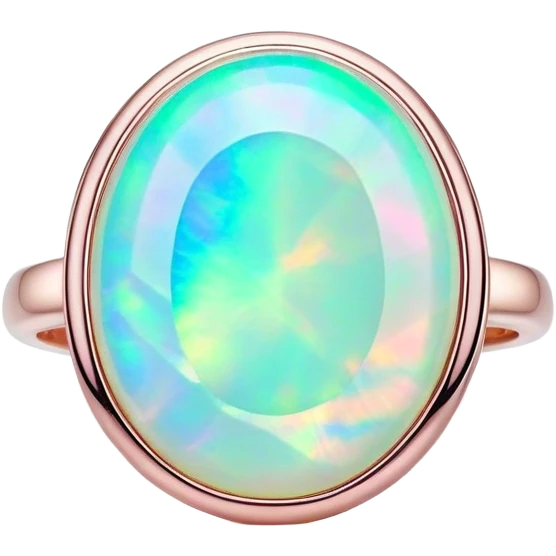 Cinematic Realistic Opal Emoji, Mystical and iridescent, with shifting colors of blue, green, and pink that dance across the smooth, milky surface. The gem’s unique play of light creates a mesmerizing, fluid effect, while a soft, glowing halo surrounds the stone. Soft glowing outline, capturing the essence of magic and mystery in a radiant opal. emoji