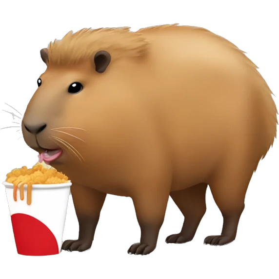 Worlds fattest capybara eating kfc emoji