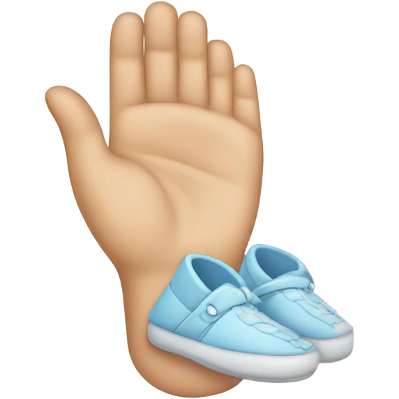 A hand with slipper emoji