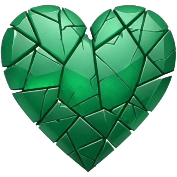 Green broken heart emoji