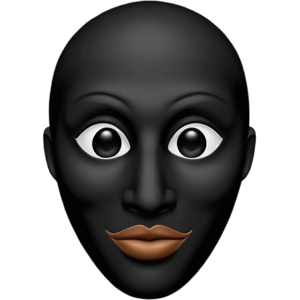 black mask with long nose emoji