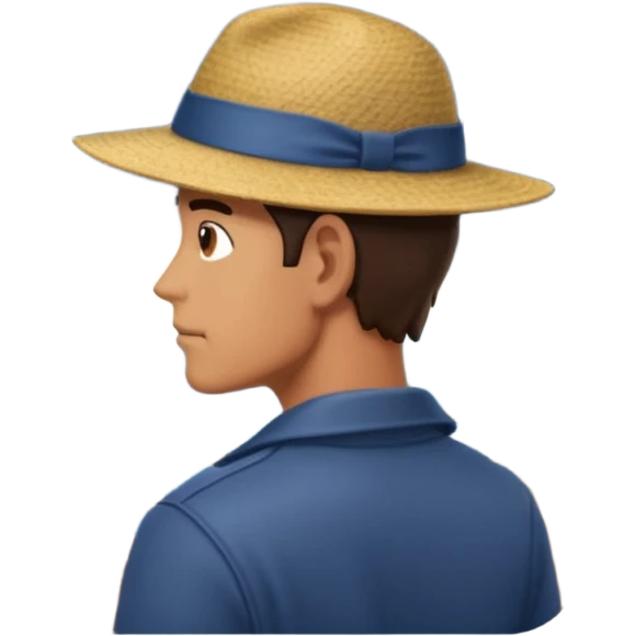 Mans op heuvel aan hetschrijven, terwijl overkant meer varen in midden van storm emoji