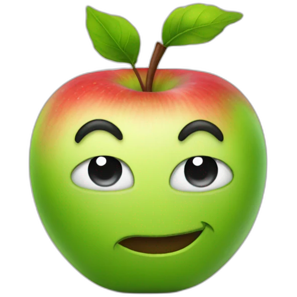 smirking apple emoji