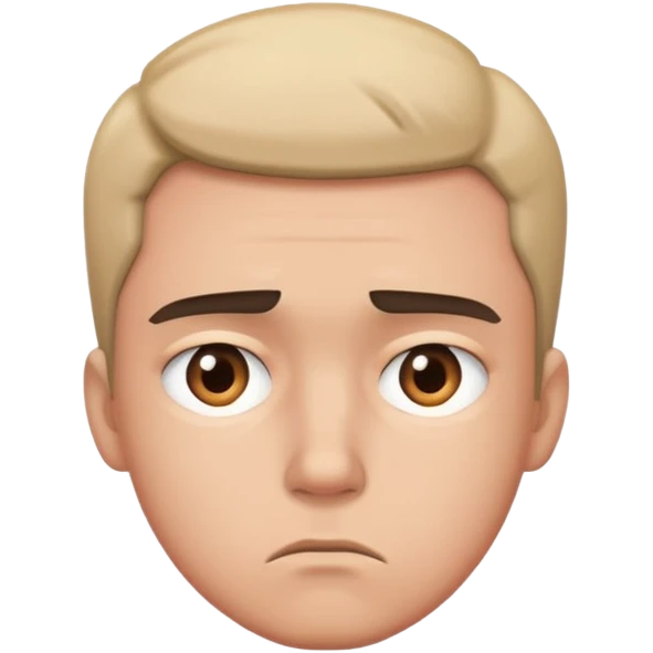 Disappointed serious face emoji
