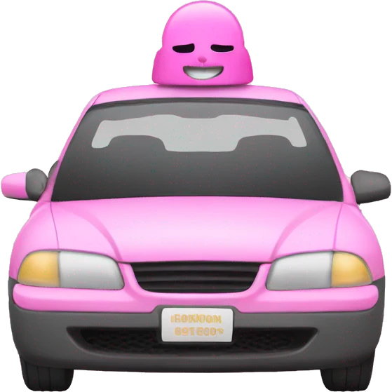 Pink copcar emoji