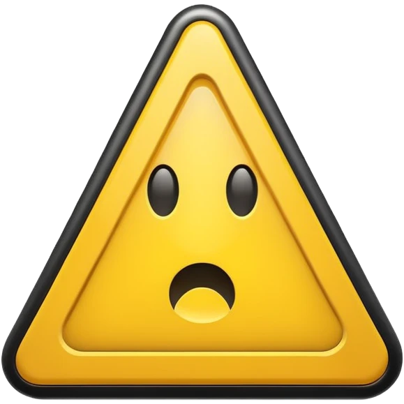 yellow triangle with exclamation mark inside emoji