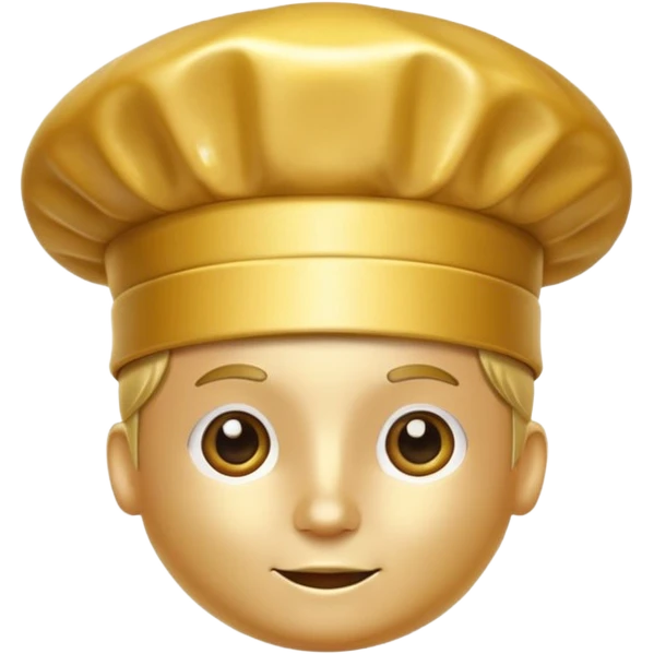 a golden chef hat without the person emoji