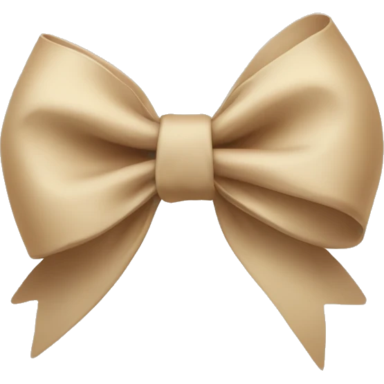 Beige bow emoji