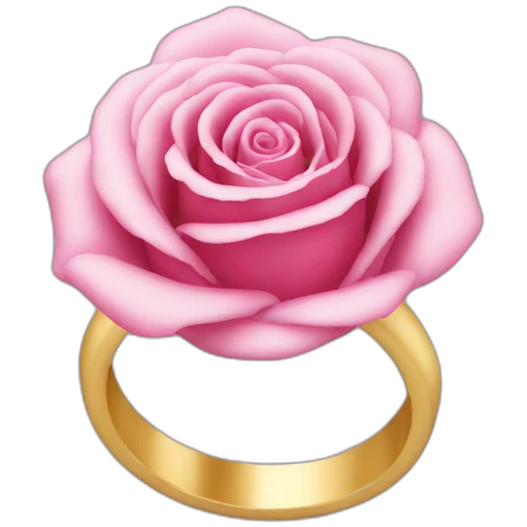 Bague rose emoji