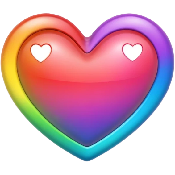 Heart with rainbow colors emoji