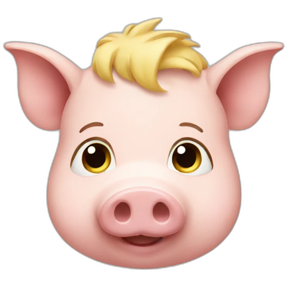 pig with blond hair emoji