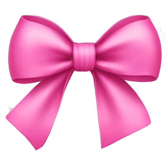 Pink bow emoji