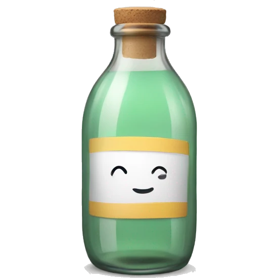 glass bottle with message emoji