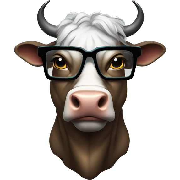 Cyberpunk bull in glasses  emoji