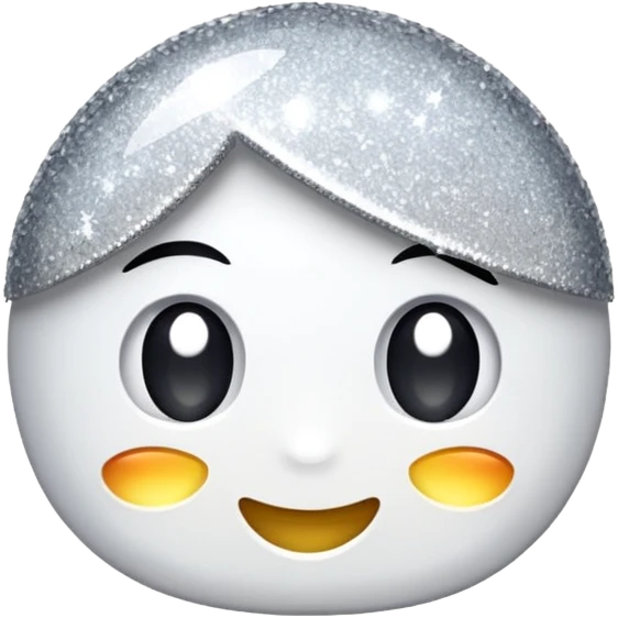 white glory glitter emoji