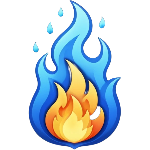 can you make me a dark blue fire emoji that i can just copy and past pls emoji