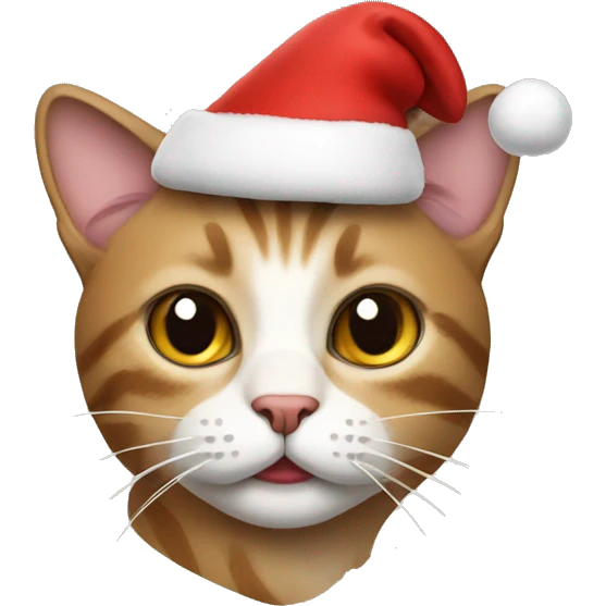 Cat with Christmas hat emoji