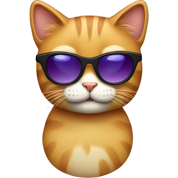 Cat with sunglasses emoji