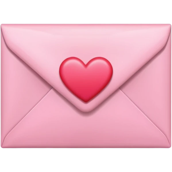 Pink envelope with heart emoji