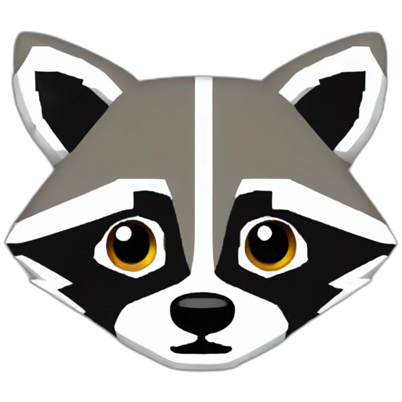8 bit raccoon emoji