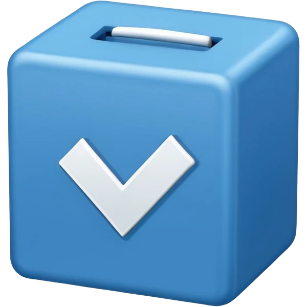 Checkmark in a blue box flat emoji