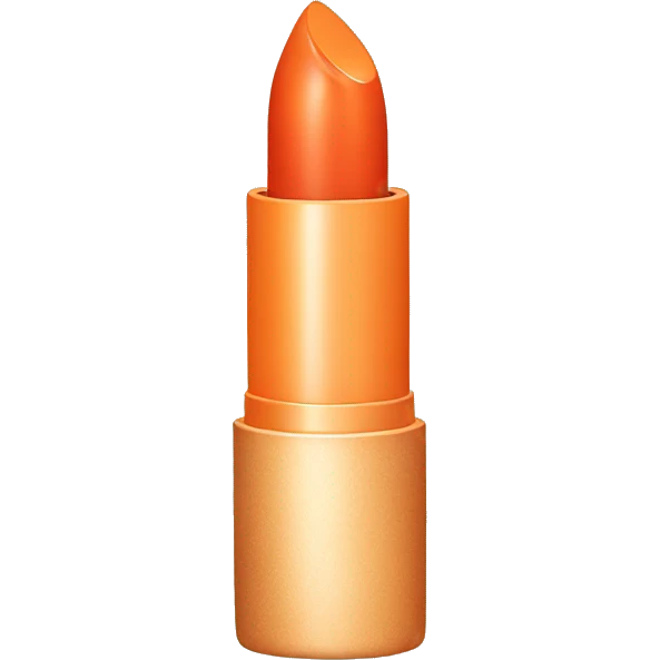 Orange lipstick emoji