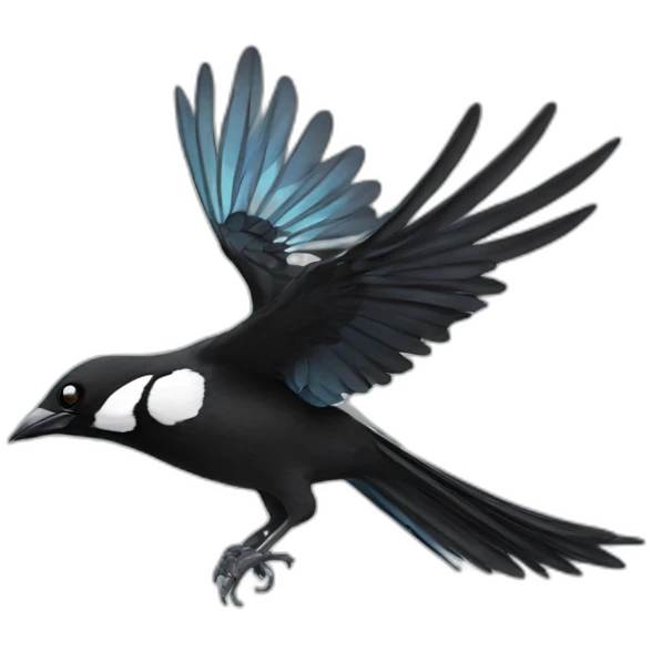 flying magpie emoji