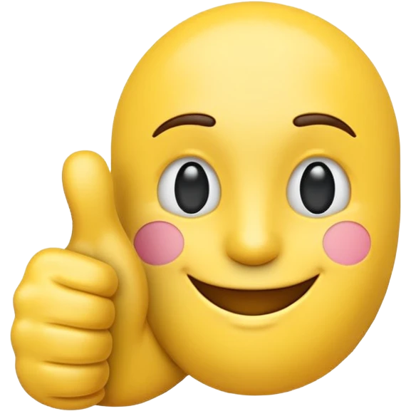 the emoji thumbs up's outline traced with an emoji thumbs up emoji